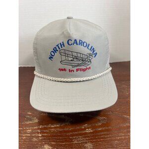 Vintage North Carolina "1st In Flight" Gray Adjustable Cap With Rope Accent X3